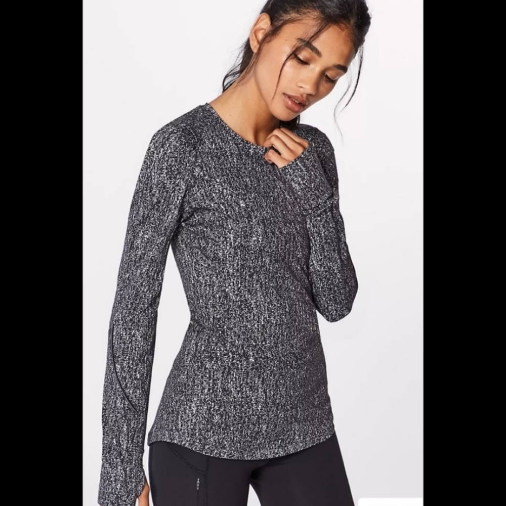 lululemon athletica Black and Gray Sweatshirt